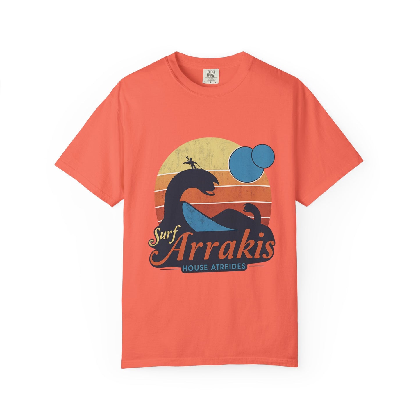 Surf Arrakis Unisex Garment-Dyed T-Shirt, Beach Tee, Summer Shirt, Gift for Surfers, Retro Style T-Shirt