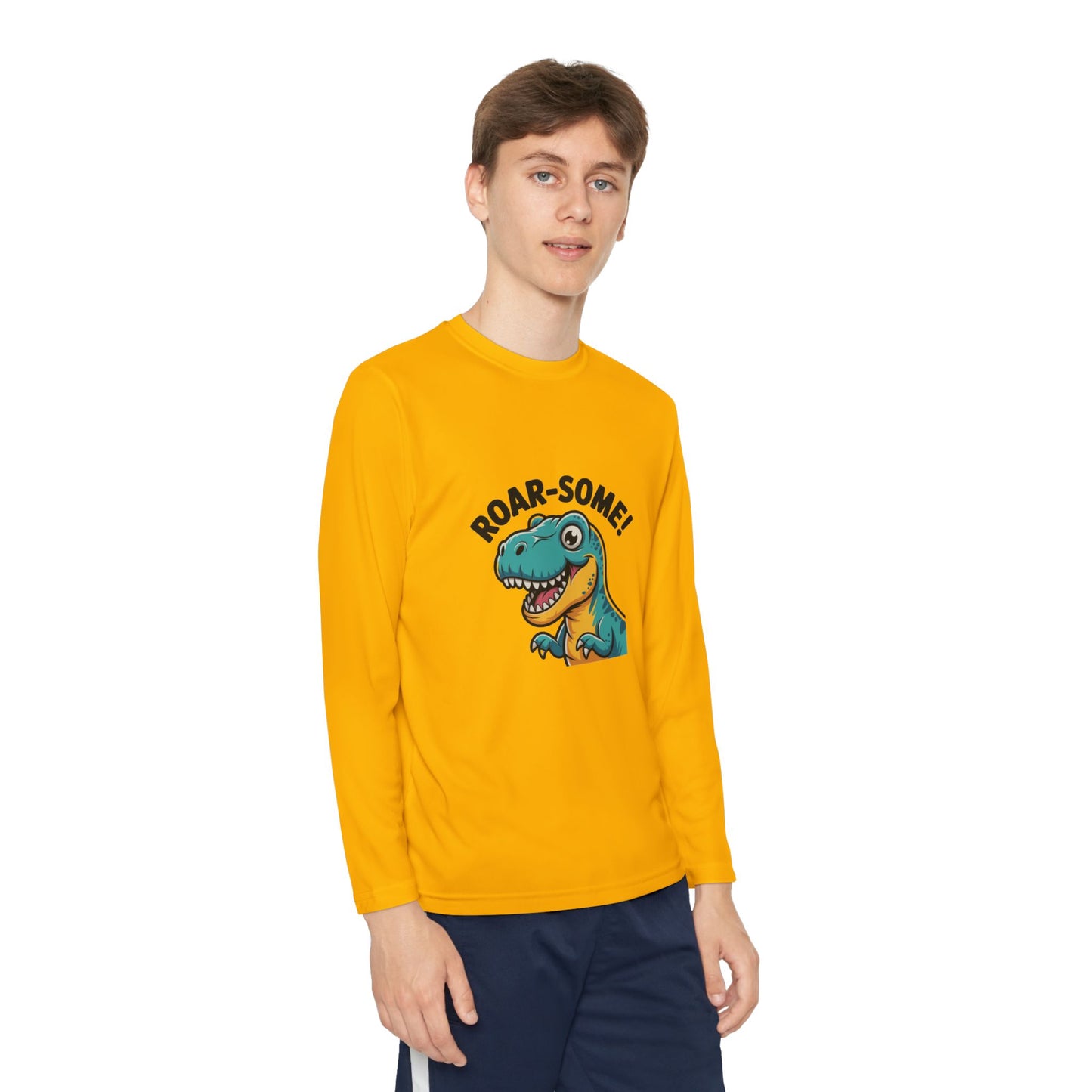 Youth Dinosaur Long Sleeve T-Shirt | Funny Kids Dino Tee | Playful Birthday & Holiday Gift Apparel