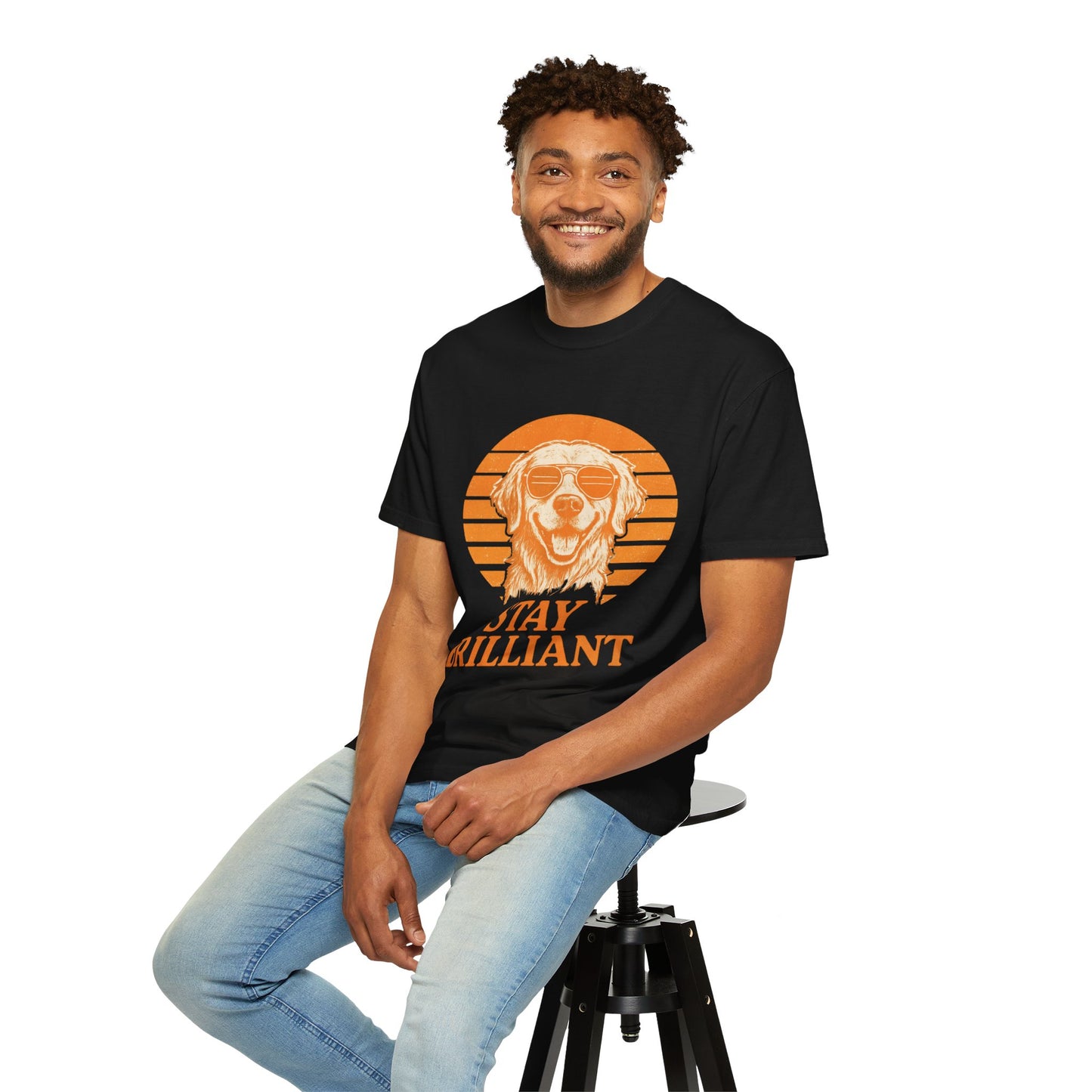 Stay Brilliant Dog T-Shirt – Unisex Tee for Pet Lovers, Casual Summer Wear & Gift for Dog Owners