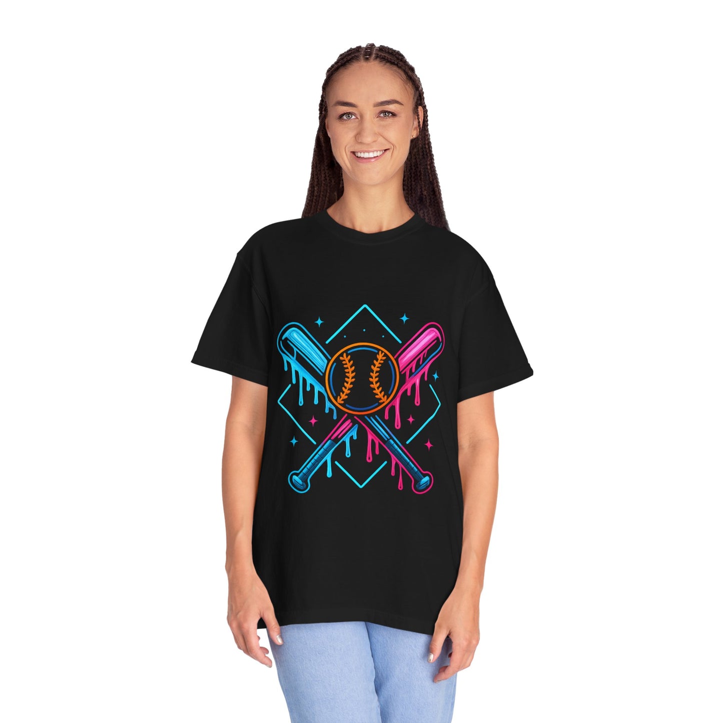 Vintage Baseball Drip T-Shirt – Soft Cotton Unisex Tee for Sports Fans, Retro Casual Wear & Gift Idea