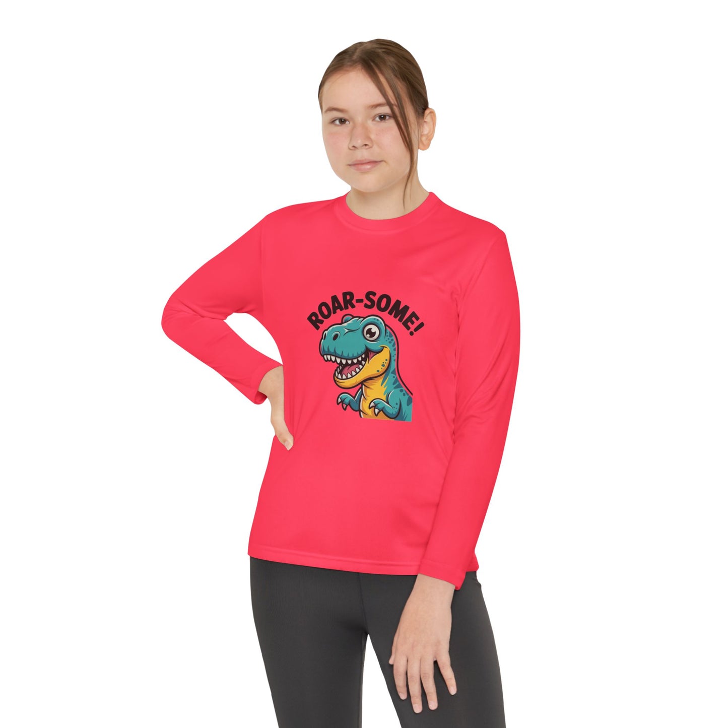 Youth Dinosaur Long Sleeve T-Shirt | Funny Kids Dino Tee | Playful Birthday & Holiday Gift Apparel