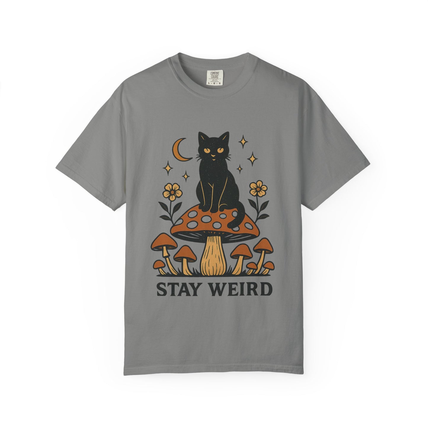 Stay Weird Cat T-Shirt | Unisex Vintage Graphic Tee | Boho Aesthetic Apparel | Unique Cat Lover Gift