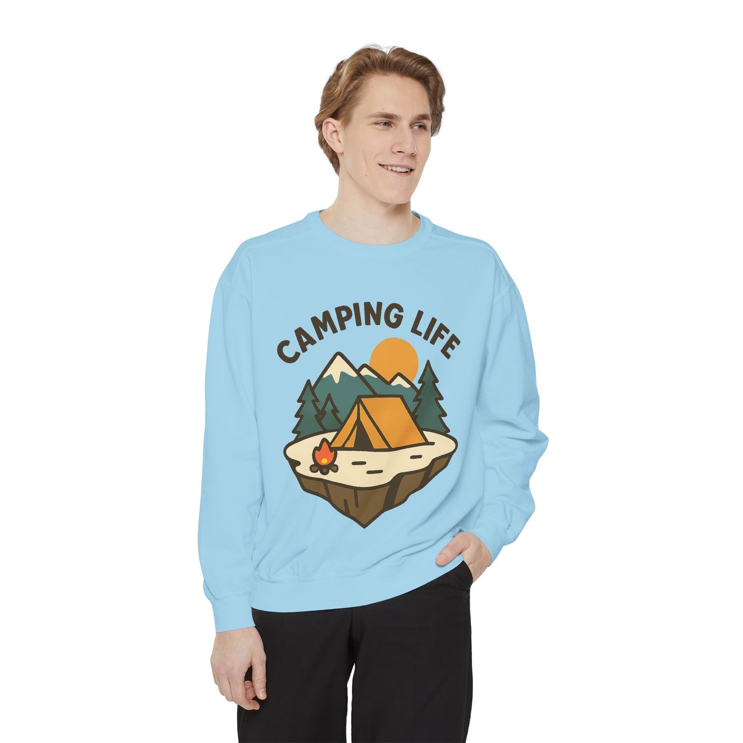 Camping Life Unisex Sweatshirt, Cozy Outdoor Apparel, Gift for Campers, Fall Fashion, Adventure Clothing, Nature Lover's Sweatshirt