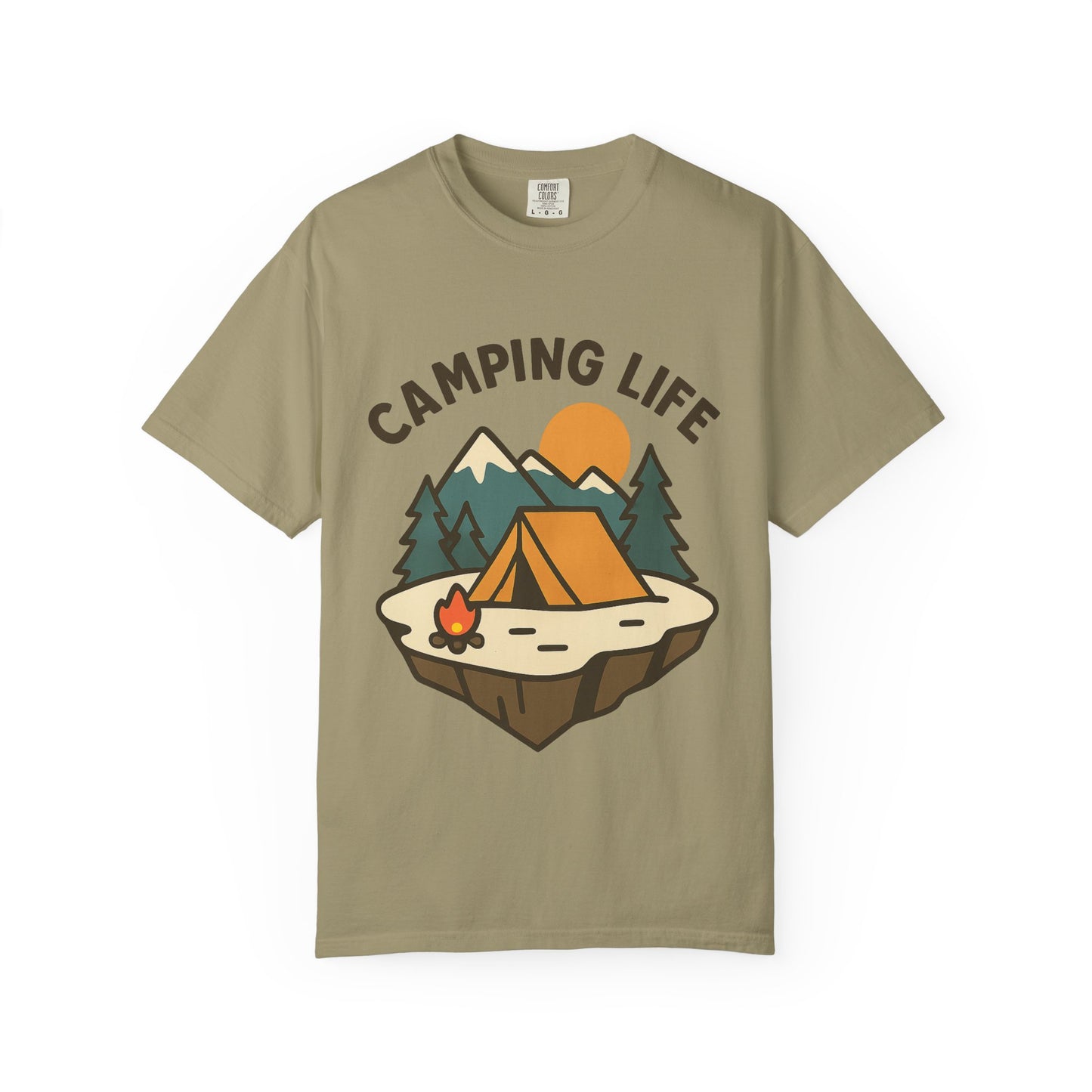 Camping Life Unisex Garment-Dyed T-shirt, Outdoor Tee, Nature Lovers Shirt, Adventure Apparel, Gift for Campers, Summer Fun Top