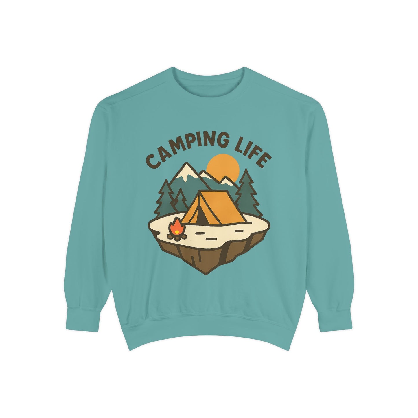Camping Life Unisex Sweatshirt, Cozy Outdoor Apparel, Gift for Campers, Fall Fashion, Adventure Clothing, Nature Lover's Sweatshirt