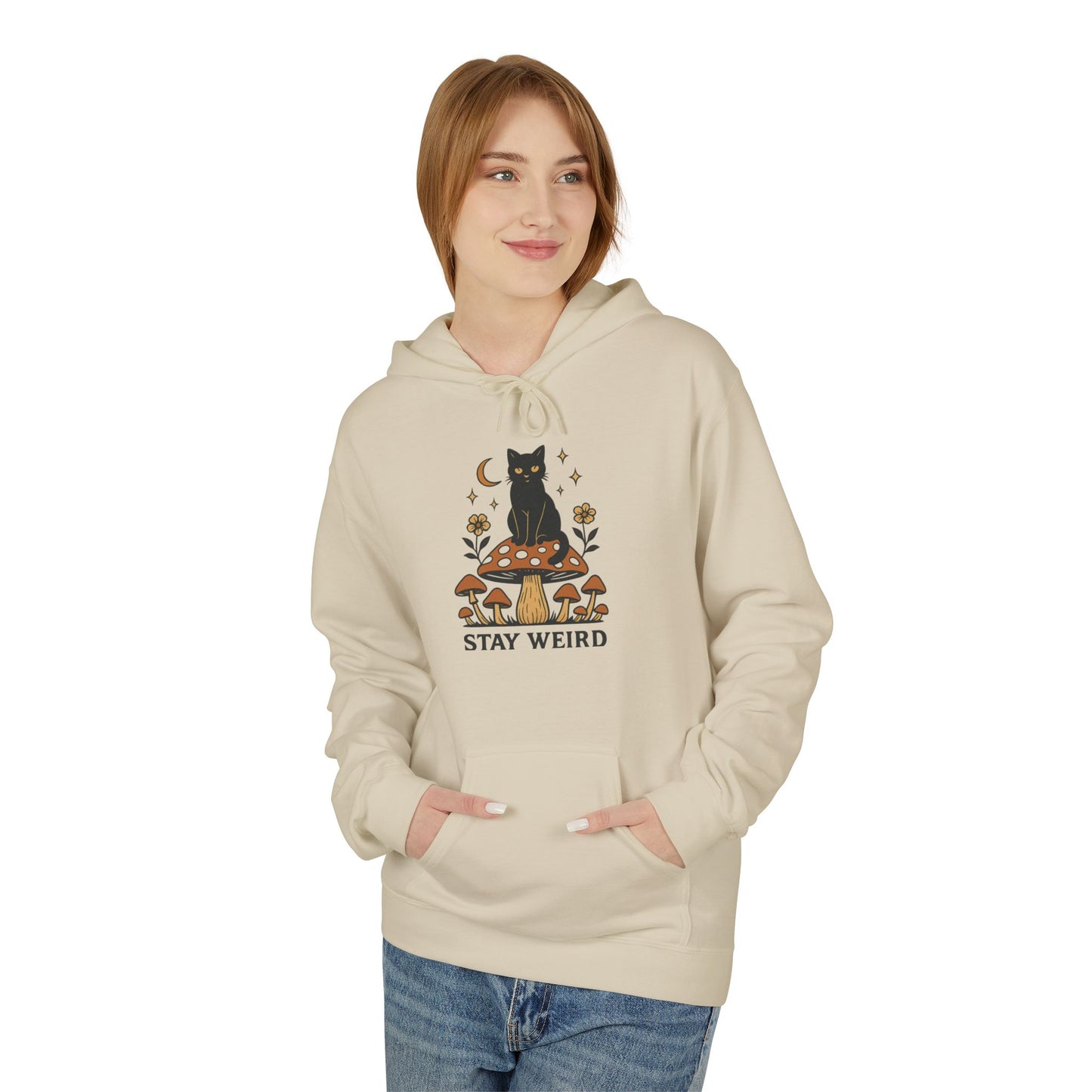 Stay Weird Fleece Hoodie | Unisex Midweight Pullover | Cozy Casual Sweatshirt & Fun Gift for Friends