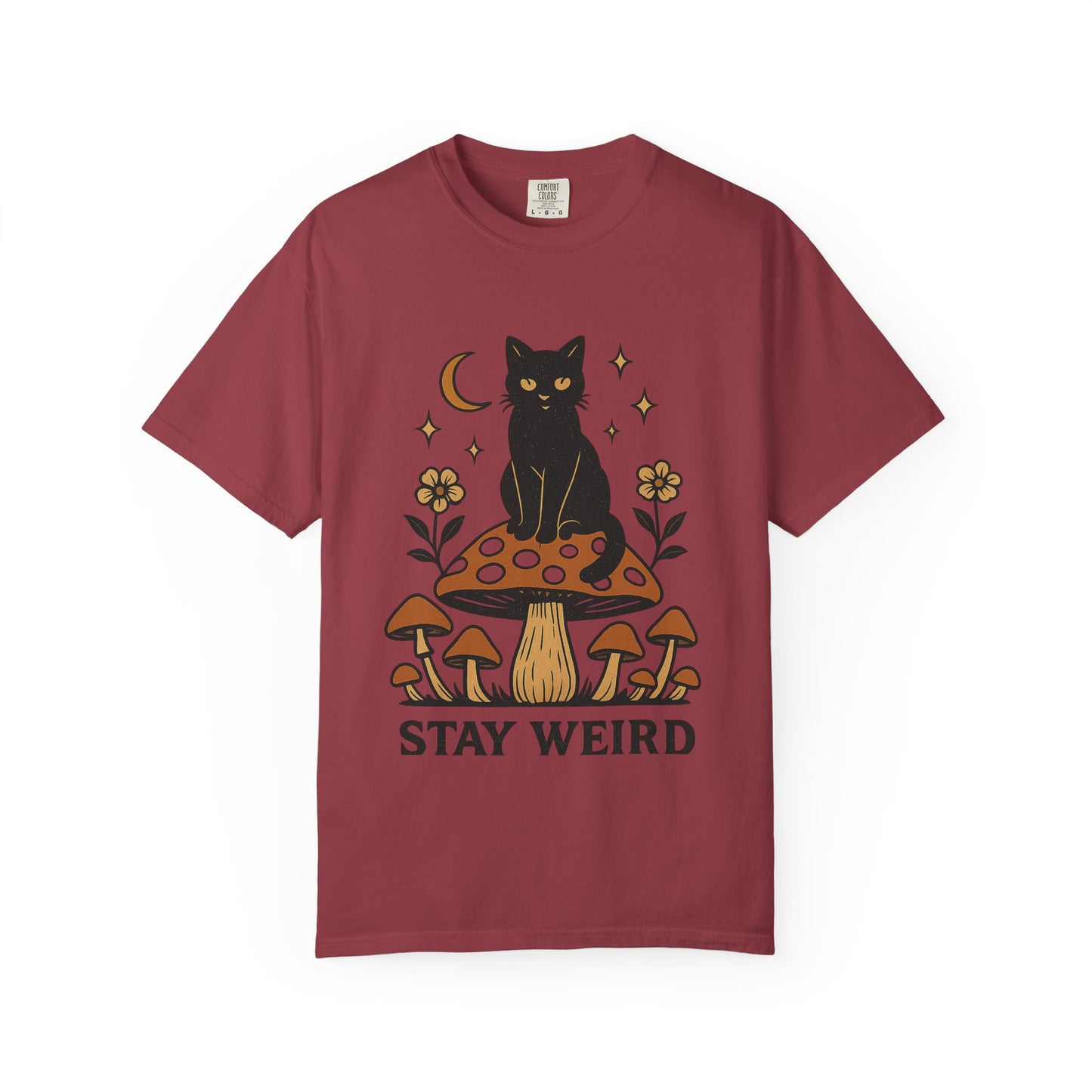 Stay Weird Cat T-Shirt | Unisex Vintage Graphic Tee | Boho Aesthetic Apparel | Unique Cat Lover Gift