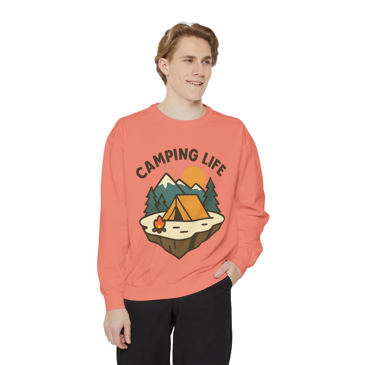 Camping Life Unisex Sweatshirt, Cozy Outdoor Apparel, Gift for Campers, Fall Fashion, Adventure Clothing, Nature Lover's Sweatshirt