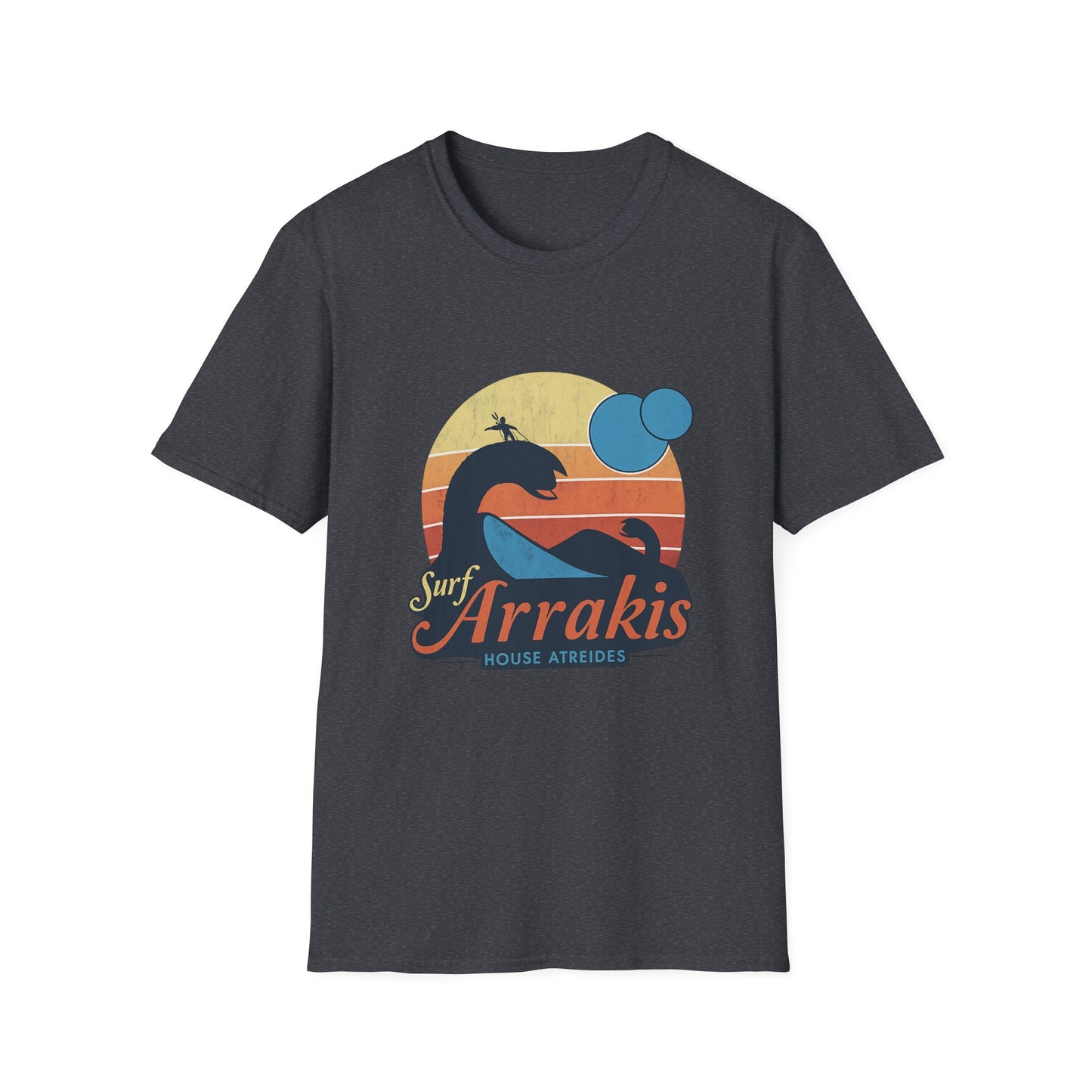 Surf Arrakis Unisex Softstyle T-Shirt, Beachwear, Summer Fashion, Gift for Surfers, Casual Streetwear, Vacation Tee