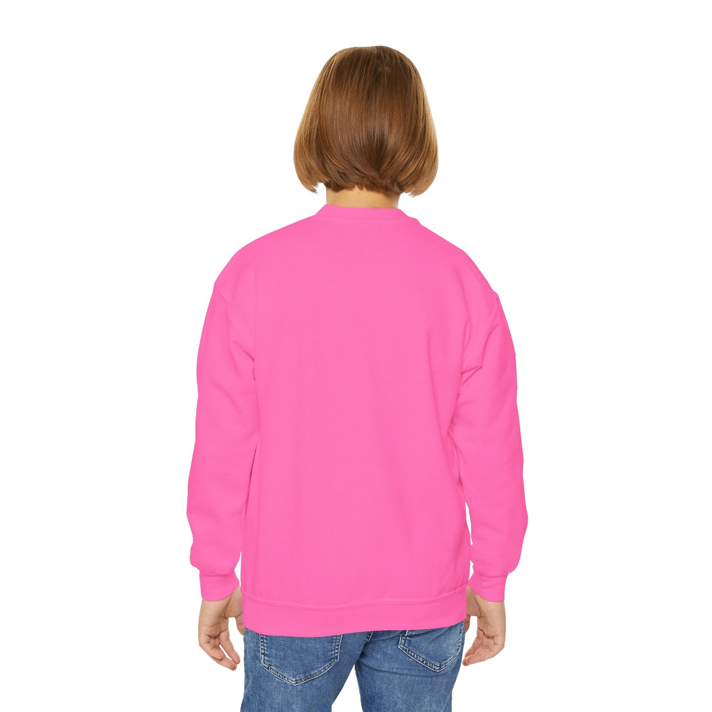 Youth Back to School Crewneck Sweatshirt – Cozy Fall Student Pullover, Fun Kids Fashion, Perfect for School Events & Birthday Gifts