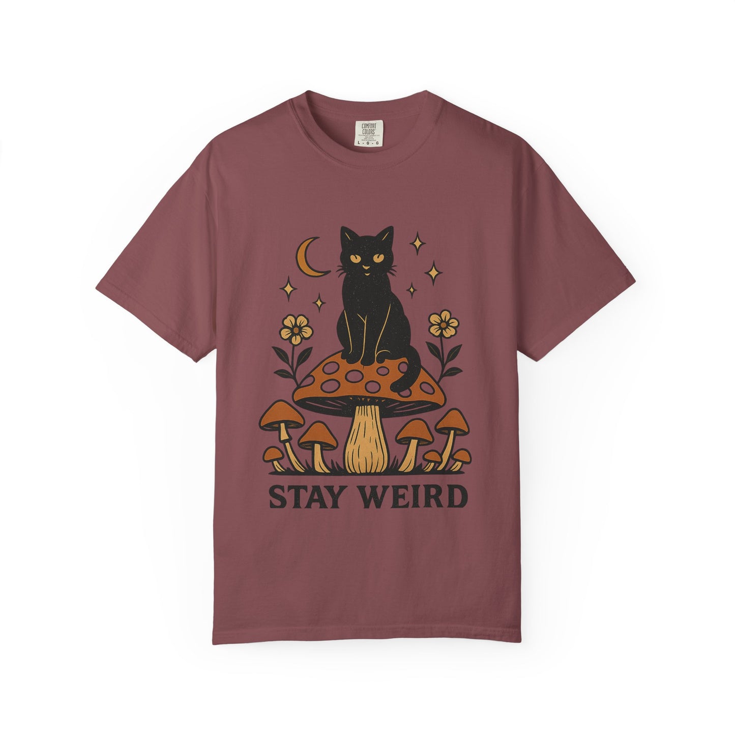 Stay Weird Cat T-Shirt | Unisex Vintage Graphic Tee | Boho Aesthetic Apparel | Unique Cat Lover Gift