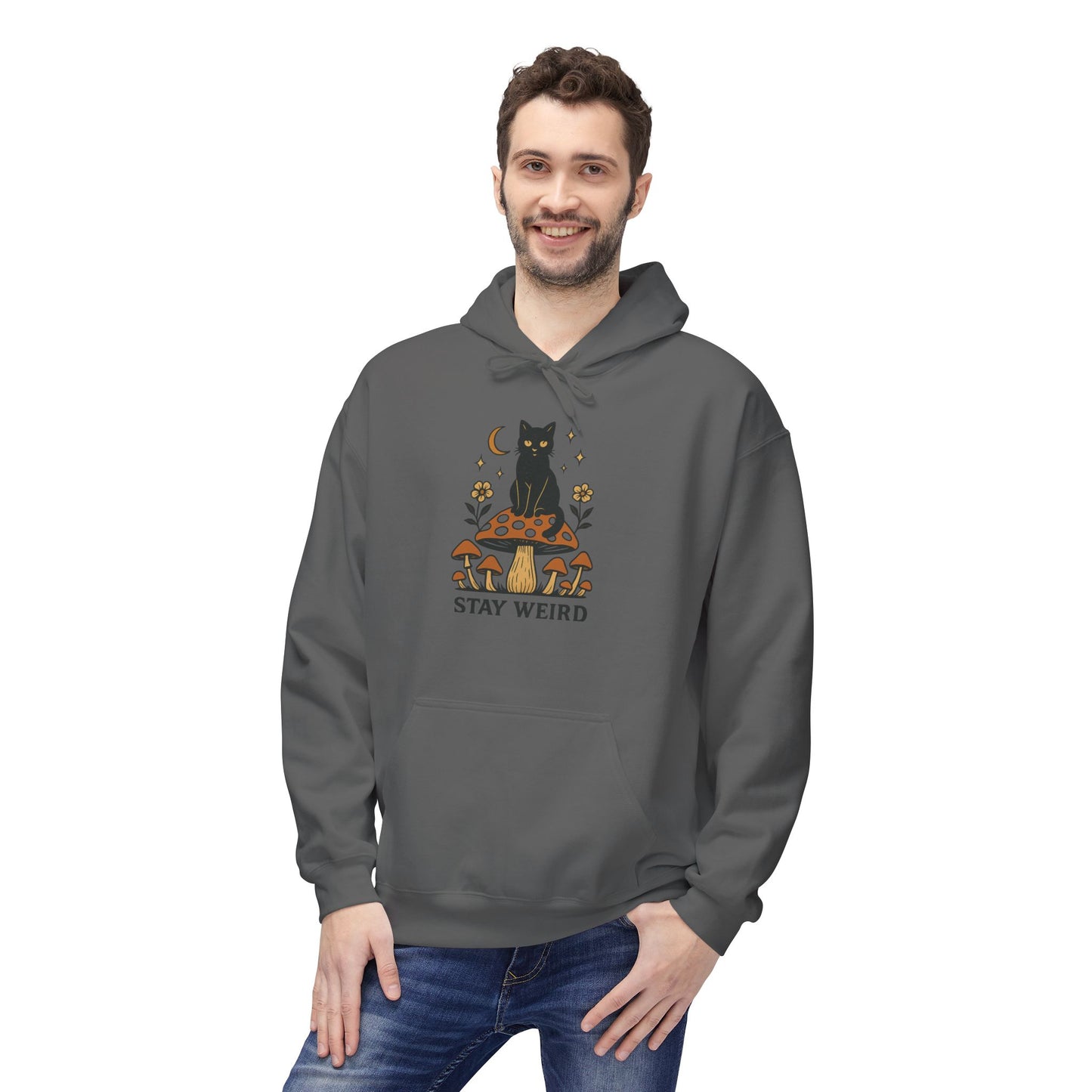 Stay Weird Fleece Hoodie | Unisex Midweight Pullover | Cozy Casual Sweatshirt & Fun Gift for Friends