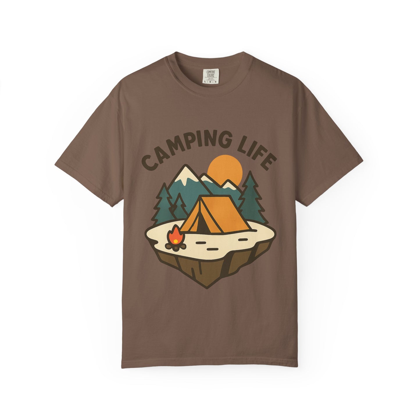 Camping Life Unisex Garment-Dyed T-shirt, Outdoor Tee, Nature Lovers Shirt, Adventure Apparel, Gift for Campers, Summer Fun Top