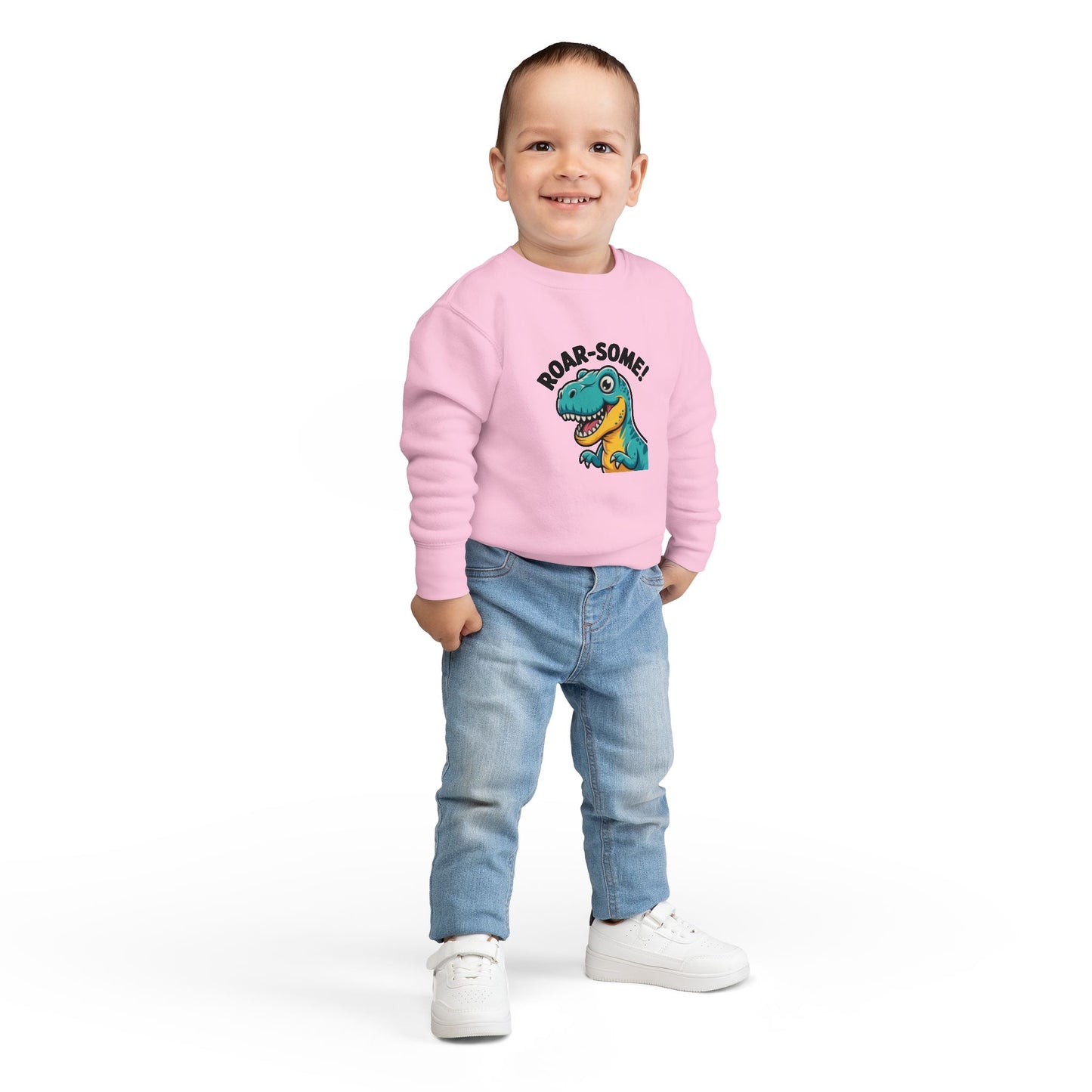 Roar-Some Toddler Dinosaur Sweatshirt | Cute Kids Dino Pullover | Fun Birthday, Playtime & Holiday Gift Apparel