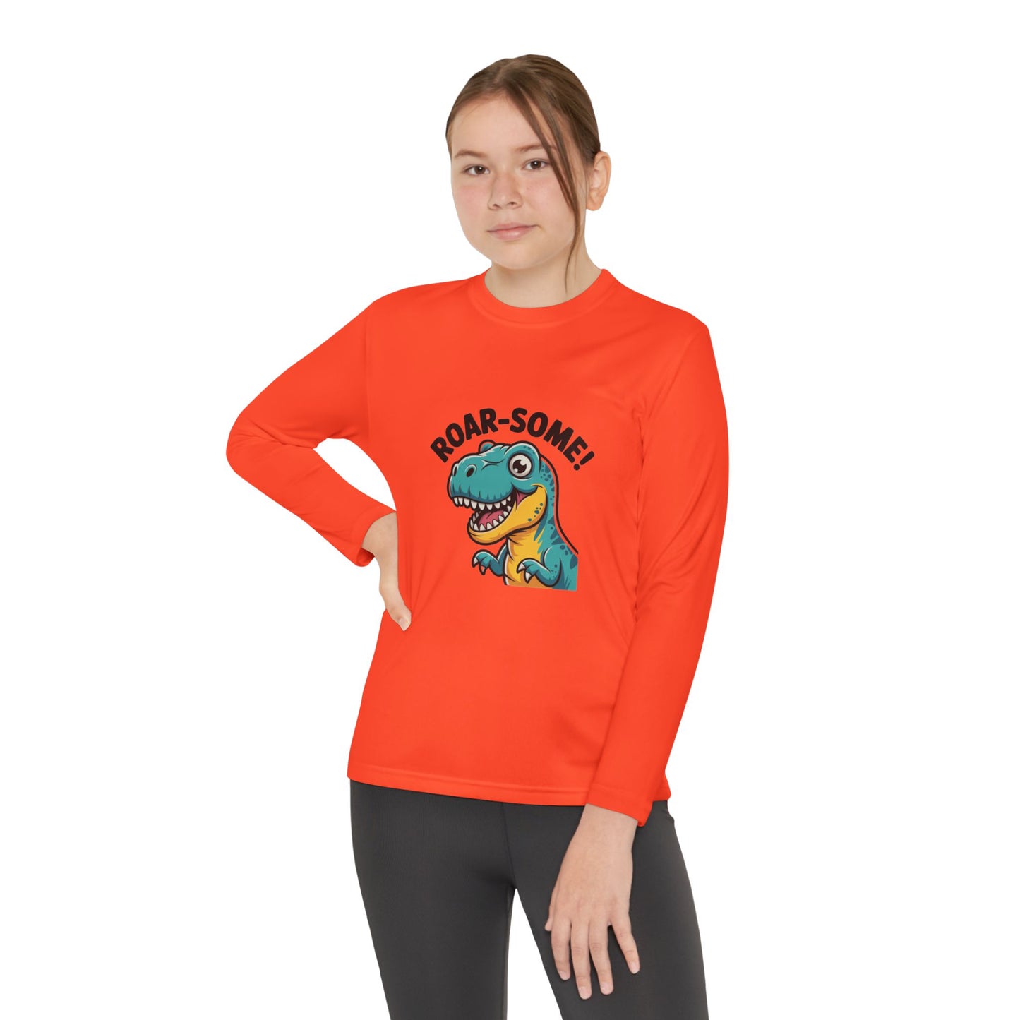 Youth Dinosaur Long Sleeve T-Shirt | Funny Kids Dino Tee | Playful Birthday & Holiday Gift Apparel