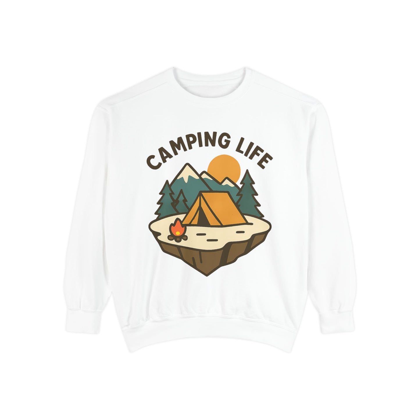 Camping Life Unisex Sweatshirt, Cozy Outdoor Apparel, Gift for Campers, Fall Fashion, Adventure Clothing, Nature Lover's Sweatshirt