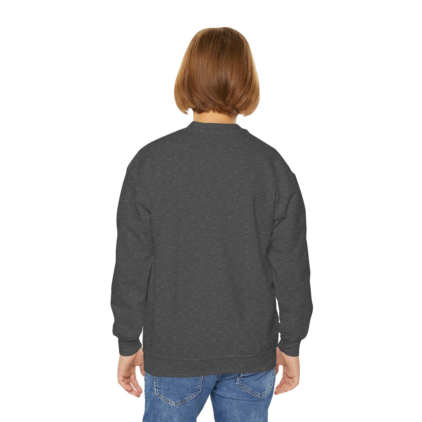 Youth Back to School Crewneck Sweatshirt – Cozy Fall Student Pullover, Fun Kids Fashion, Perfect for School Events & Birthday Gifts