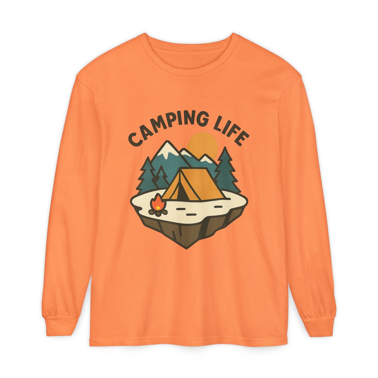 Camping Life Long Sleeve T-Shirt, Unisex Outdoor Tee, Adventure Apparel, Gift for Campers, Nature Lover Clothing