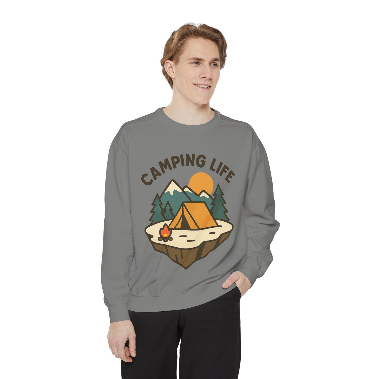 Camping Life Unisex Sweatshirt, Cozy Outdoor Apparel, Gift for Campers, Fall Fashion, Adventure Clothing, Nature Lover's Sweatshirt
