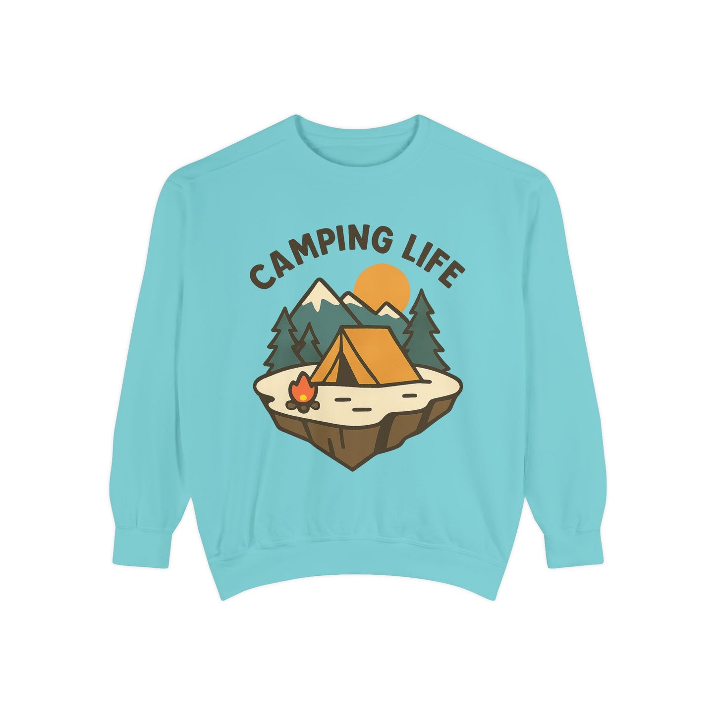 Camping Life Unisex Sweatshirt, Cozy Outdoor Apparel, Gift for Campers, Fall Fashion, Adventure Clothing, Nature Lover's Sweatshirt