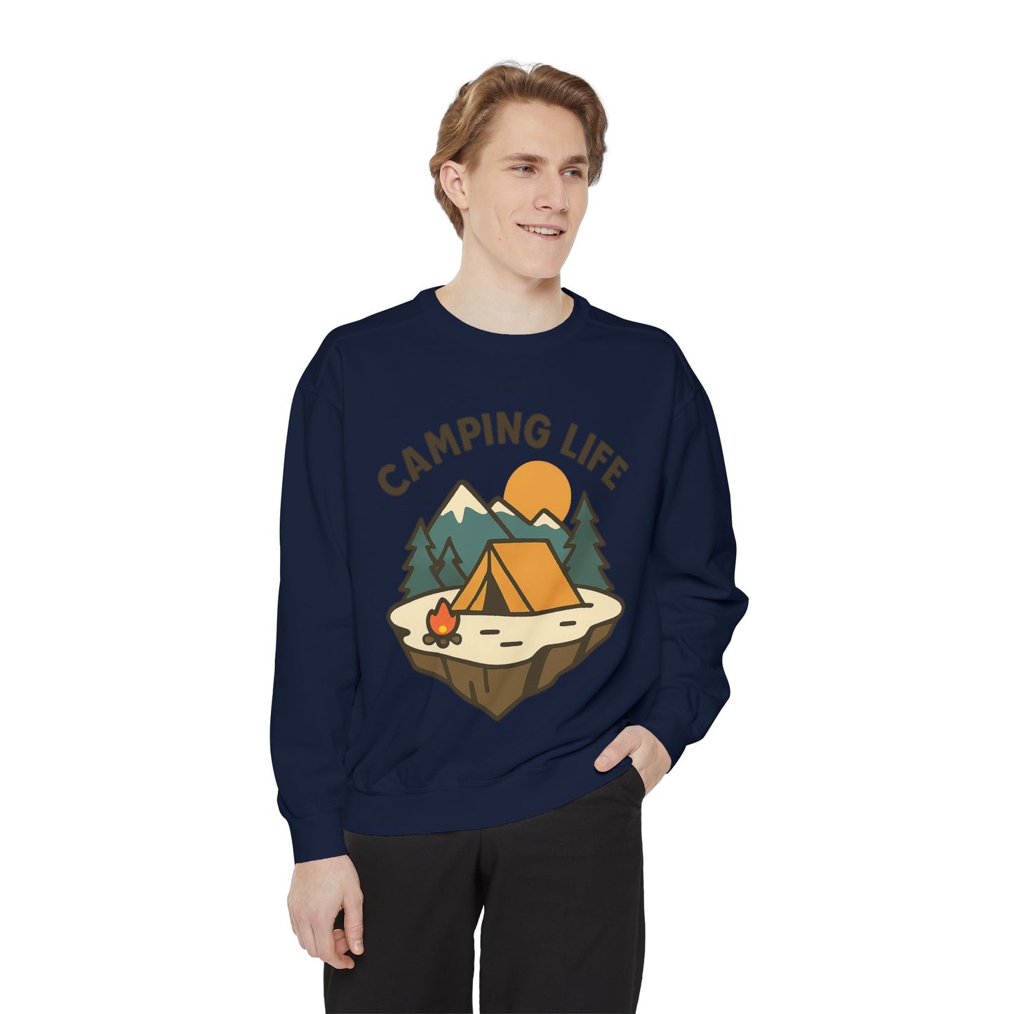 Camping Life Unisex Sweatshirt, Cozy Outdoor Apparel, Gift for Campers, Fall Fashion, Adventure Clothing, Nature Lover's Sweatshirt