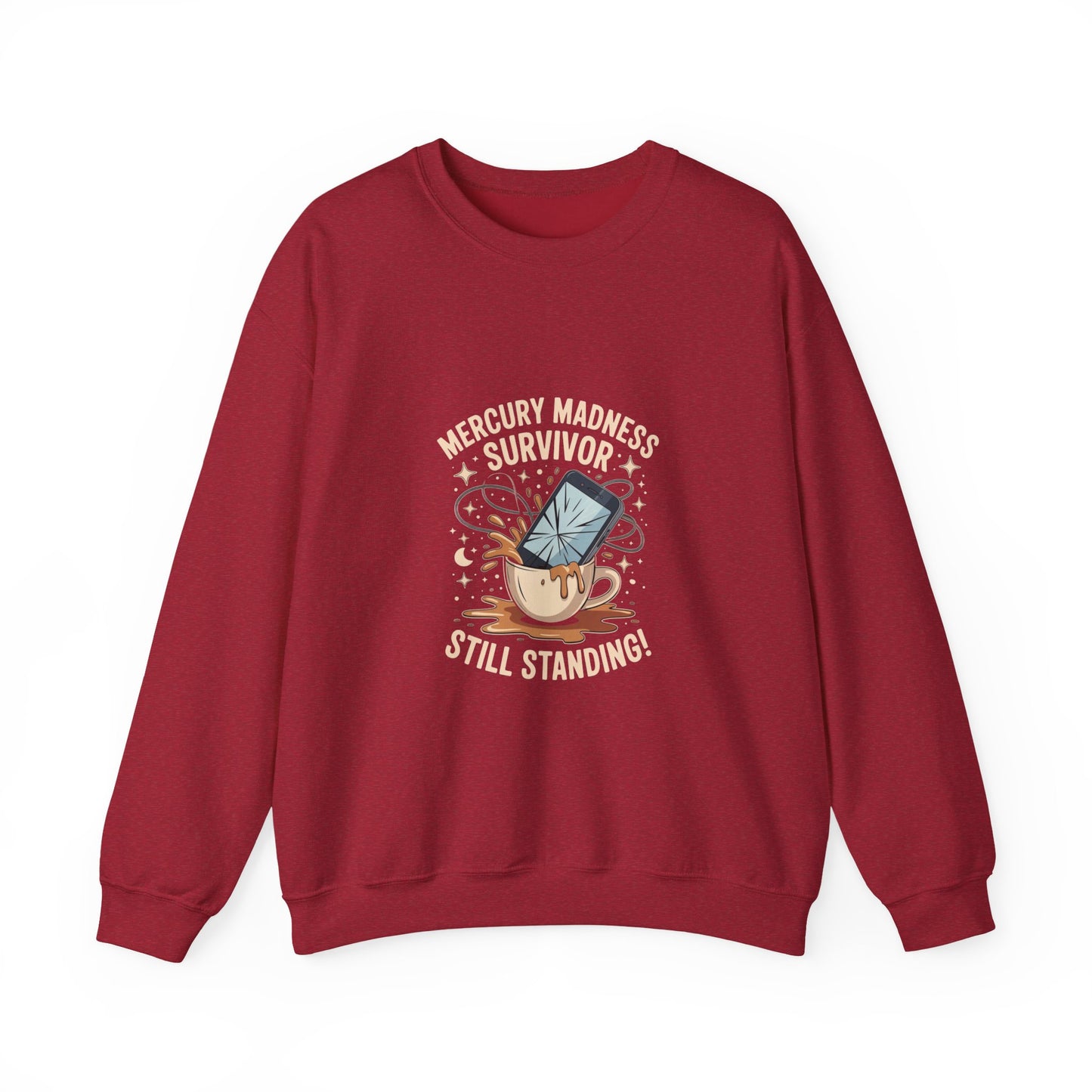 Mercury Madness Survivor Crewneck Sweatshirt, Astrology Gift, Unisex Sweatshirt, Cosmic Theme Apparel, Zodiacs, Humor Clothing