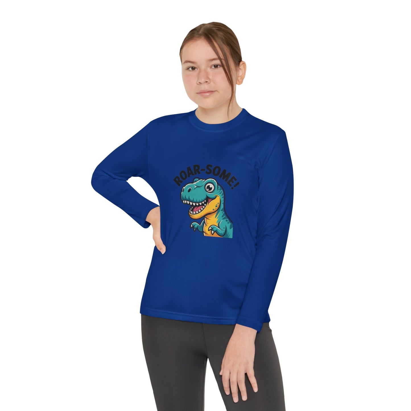 Youth Dinosaur Long Sleeve T-Shirt | Funny Kids Dino Tee | Playful Birthday & Holiday Gift Apparel