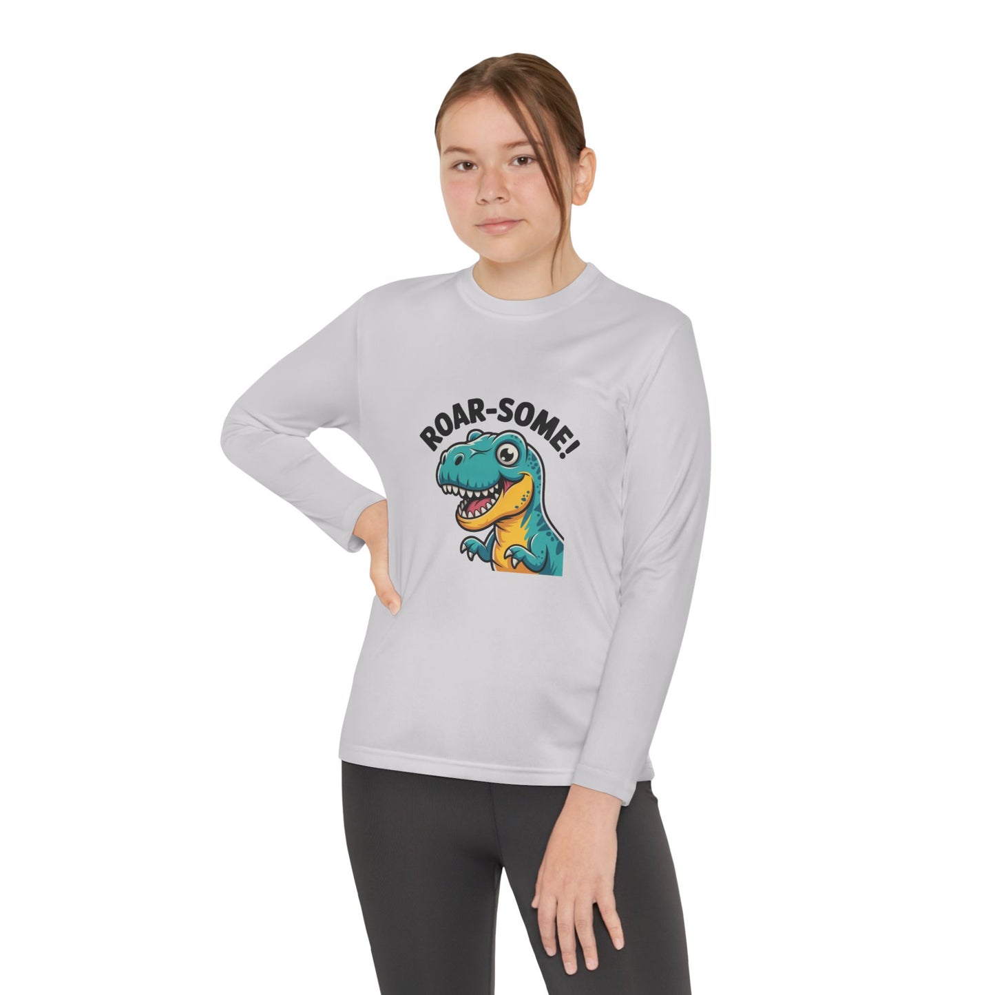 Youth Dinosaur Long Sleeve T-Shirt | Funny Kids Dino Tee | Playful Birthday & Holiday Gift Apparel