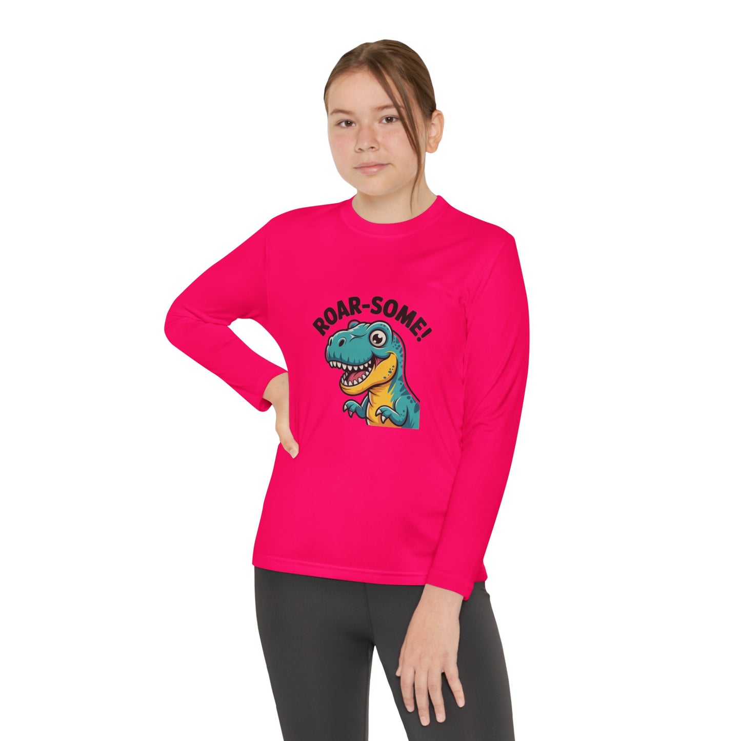 Youth Dinosaur Long Sleeve T-Shirt | Funny Kids Dino Tee | Playful Birthday & Holiday Gift Apparel