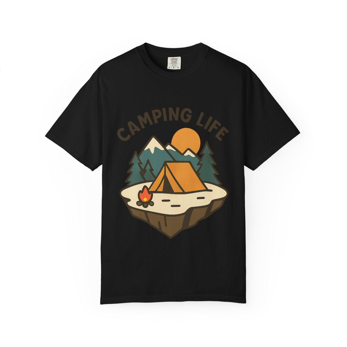 Camping Life Unisex Garment-Dyed T-shirt, Outdoor Tee, Nature Lovers Shirt, Adventure Apparel, Gift for Campers, Summer Fun Top