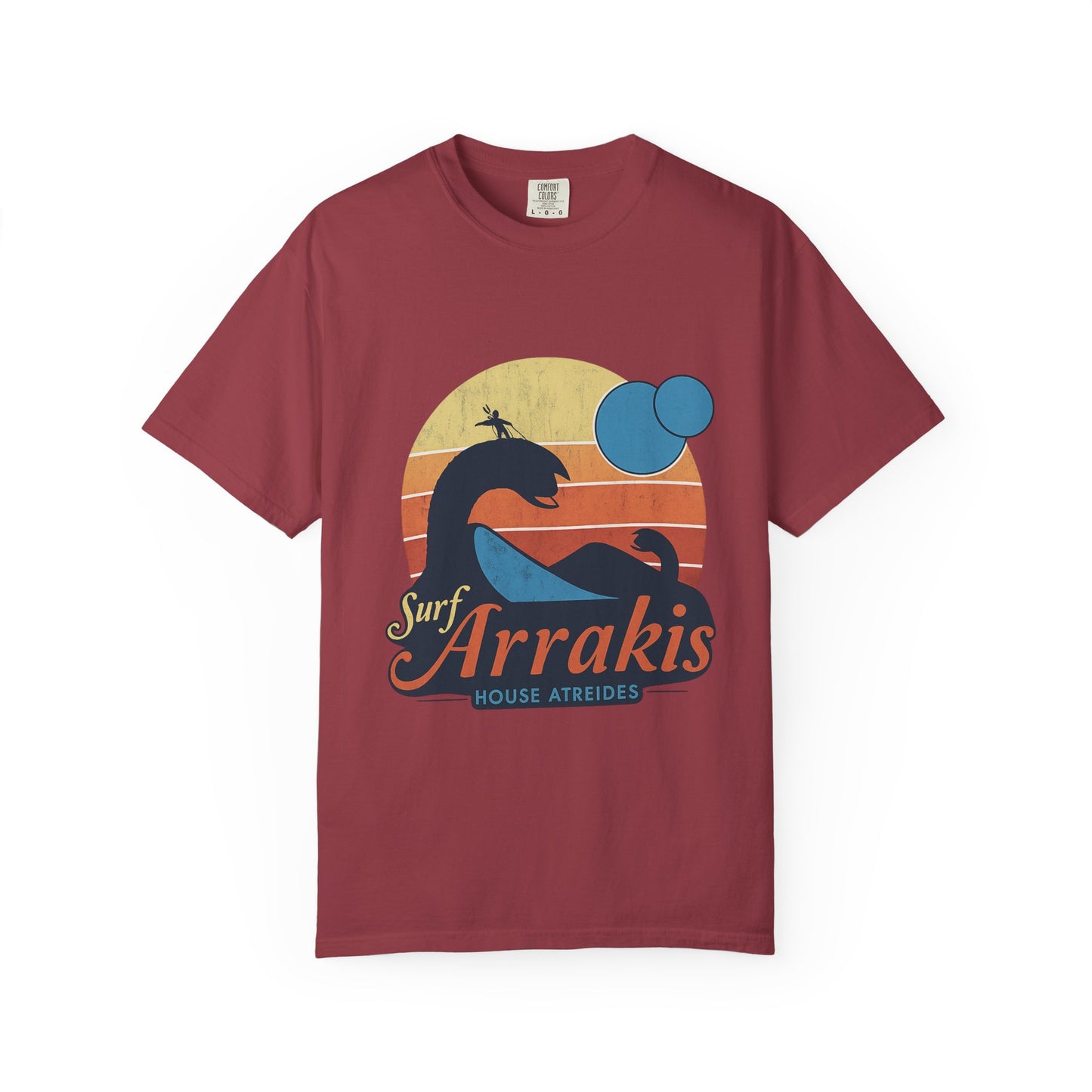 Surf Arrakis Unisex Garment-Dyed T-Shirt, Beach Tee, Summer Shirt, Gift for Surfers, Retro Style T-Shirt