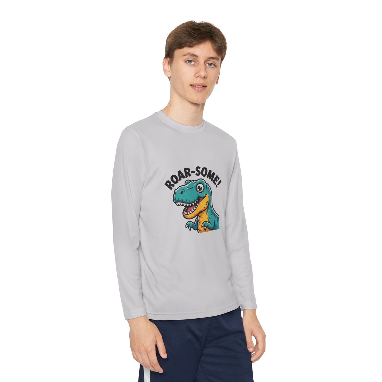 Youth Dinosaur Long Sleeve T-Shirt | Funny Kids Dino Tee | Playful Birthday & Holiday Gift Apparel