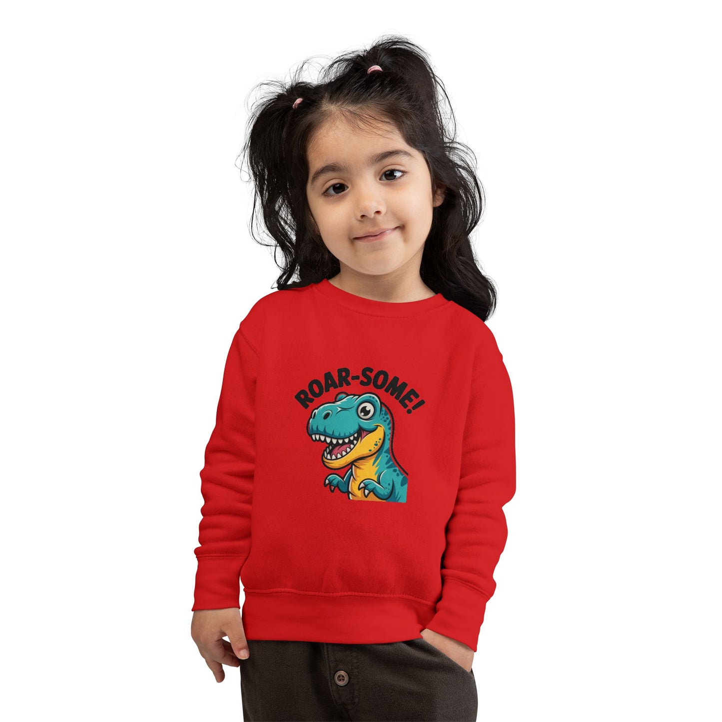 Roar-Some Toddler Dinosaur Sweatshirt | Cute Kids Dino Pullover | Fun Birthday, Playtime & Holiday Gift Apparel