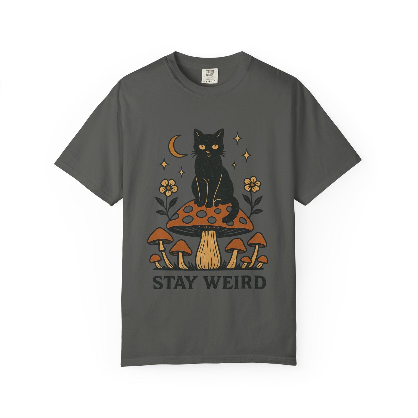Stay Weird Cat T-Shirt | Unisex Vintage Graphic Tee | Boho Aesthetic Apparel | Unique Cat Lover Gift