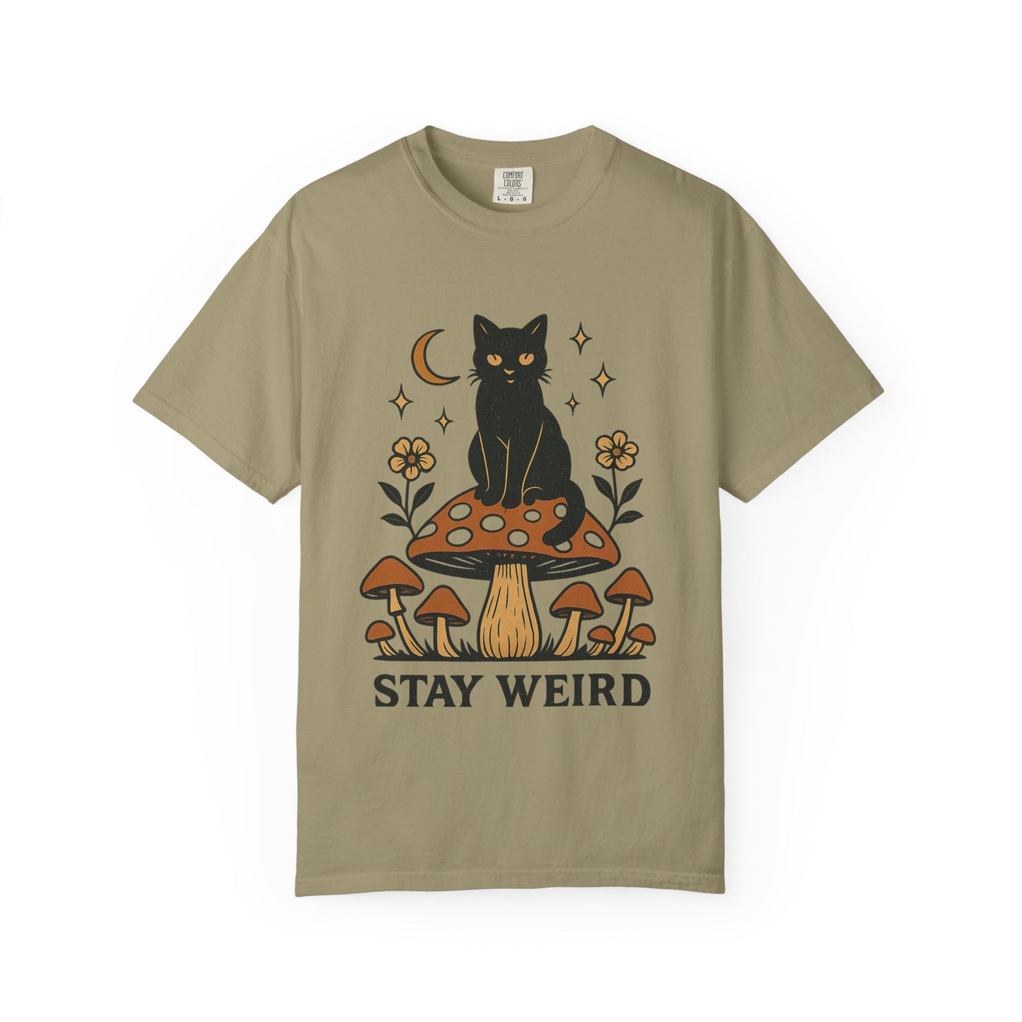 Stay Weird Cat T-Shirt | Unisex Vintage Graphic Tee | Boho Aesthetic Apparel | Unique Cat Lover Gift