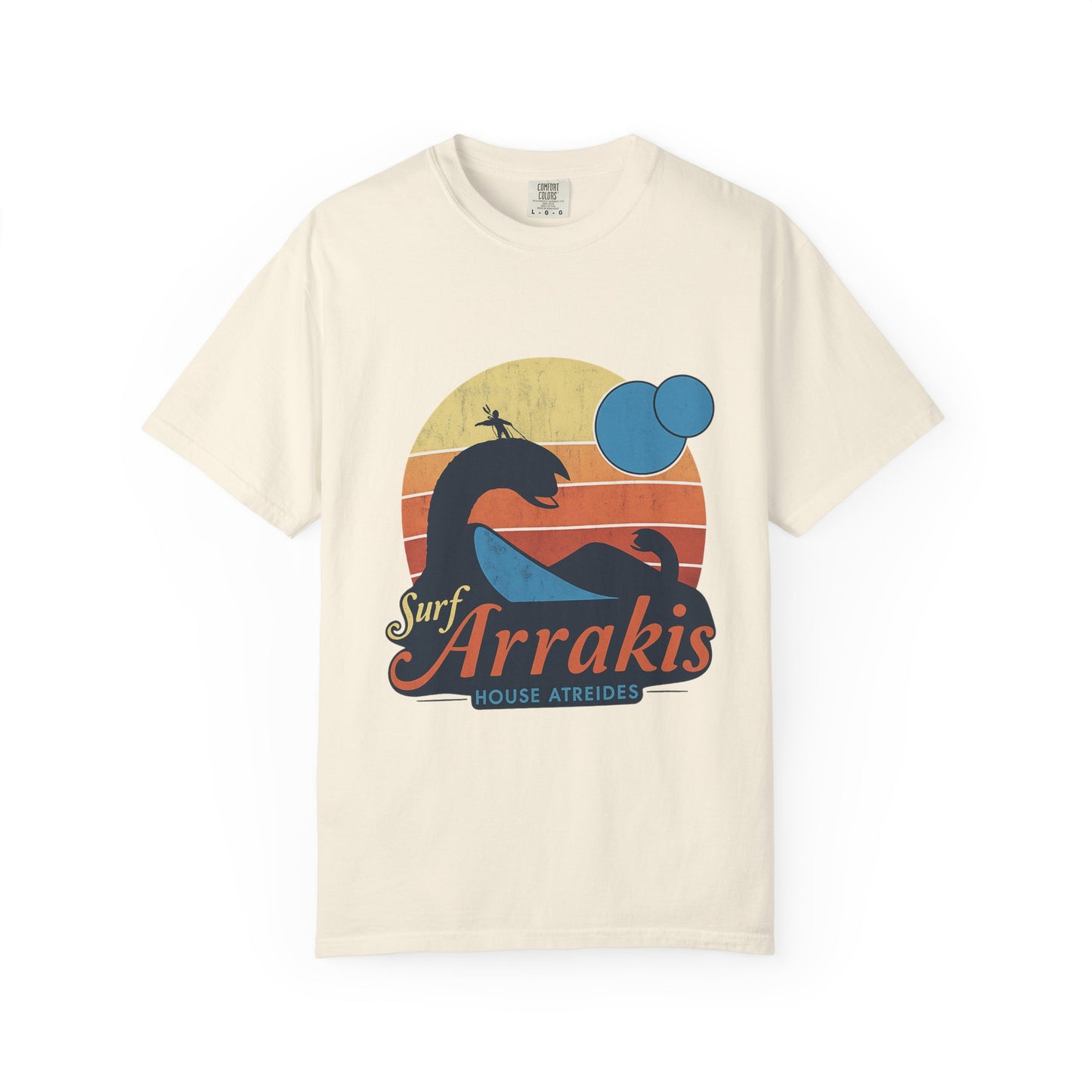 Surf Arrakis Unisex Garment-Dyed T-Shirt, Beach Tee, Summer Shirt, Gift for Surfers, Retro Style T-Shirt