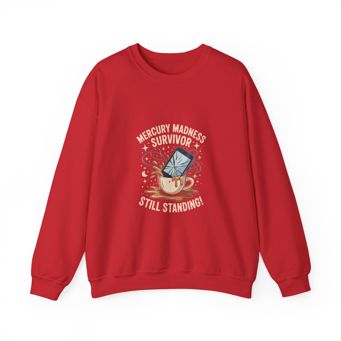 Mercury Madness Survivor Crewneck Sweatshirt, Astrology Gift, Unisex Sweatshirt, Cosmic Theme Apparel, Zodiacs, Humor Clothing