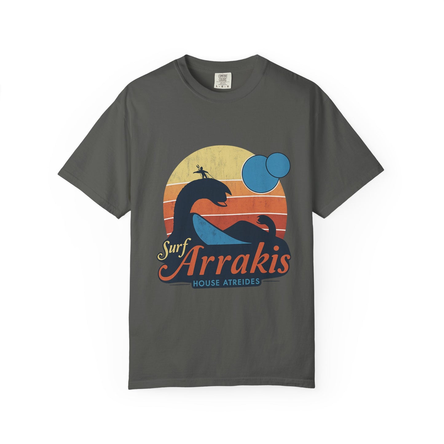 Surf Arrakis Unisex Garment-Dyed T-Shirt, Beach Tee, Summer Shirt, Gift for Surfers, Retro Style T-Shirt