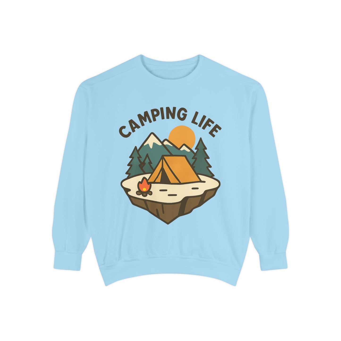 Camping Life Unisex Sweatshirt, Cozy Outdoor Apparel, Gift for Campers, Fall Fashion, Adventure Clothing, Nature Lover's Sweatshirt