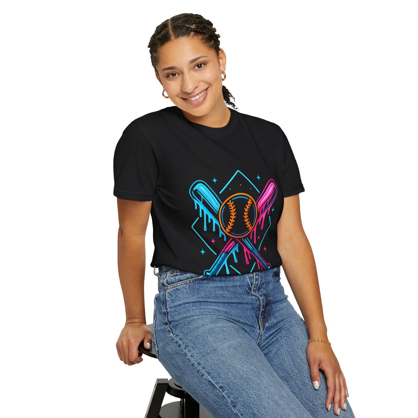 Vintage Baseball Drip T-Shirt – Soft Cotton Unisex Tee for Sports Fans, Retro Casual Wear & Gift Idea