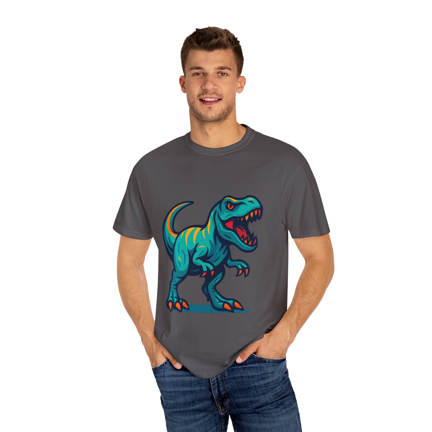 Dinosaur T-Shirt | Fun Cartoon Dino Graphic Tee for Kids & Adults | Unisex Casual Apparel | Perfect Birthday & Holiday Gift