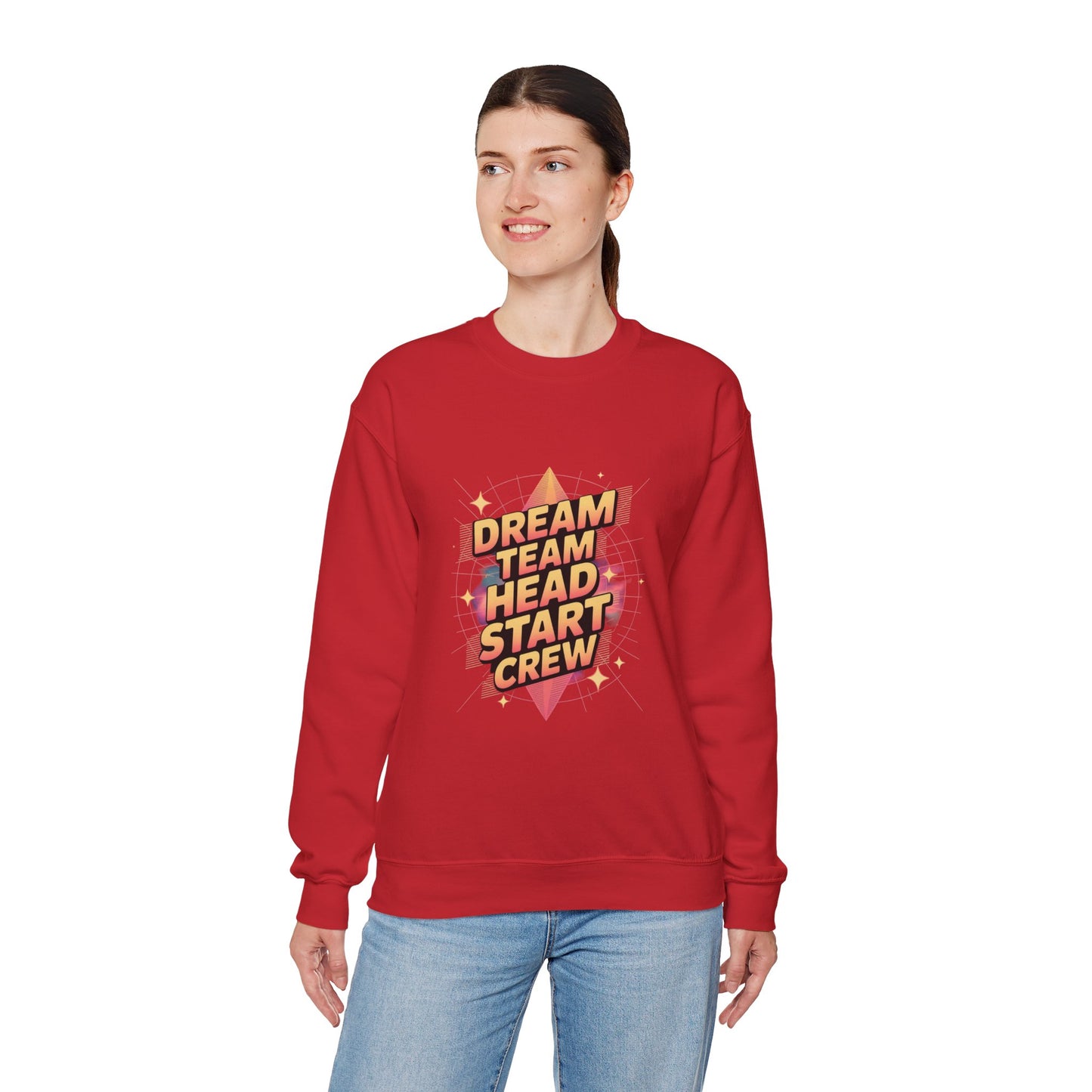 Dream Team Crew Sweatshirt for Motivational Vibes, Cozy Casual Wear, Gifts for Friends, Team Spirit Apparel, Unisex Fashion