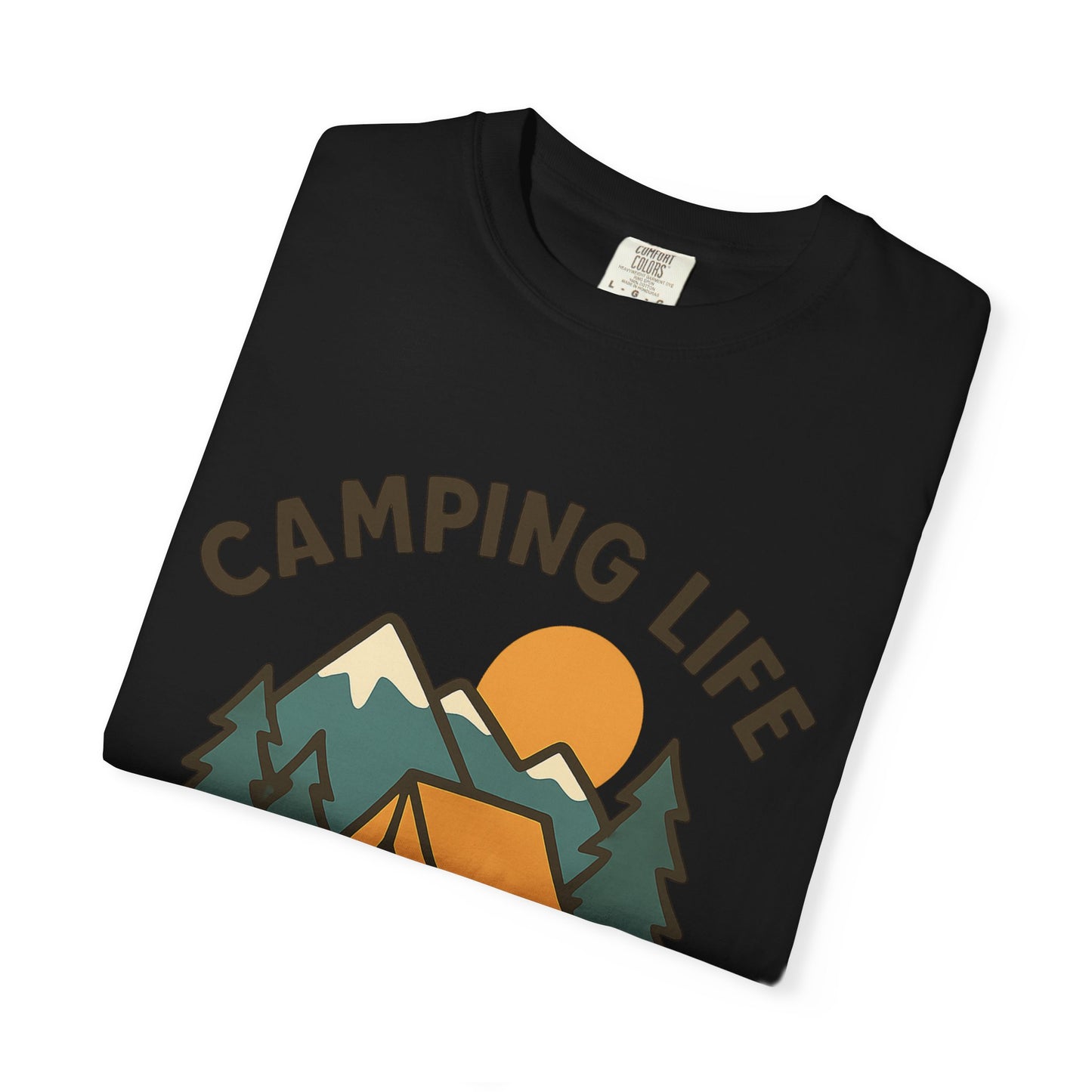 Camping Life Unisex Garment-Dyed T-shirt, Outdoor Tee, Nature Lovers Shirt, Adventure Apparel, Gift for Campers, Summer Fun Top