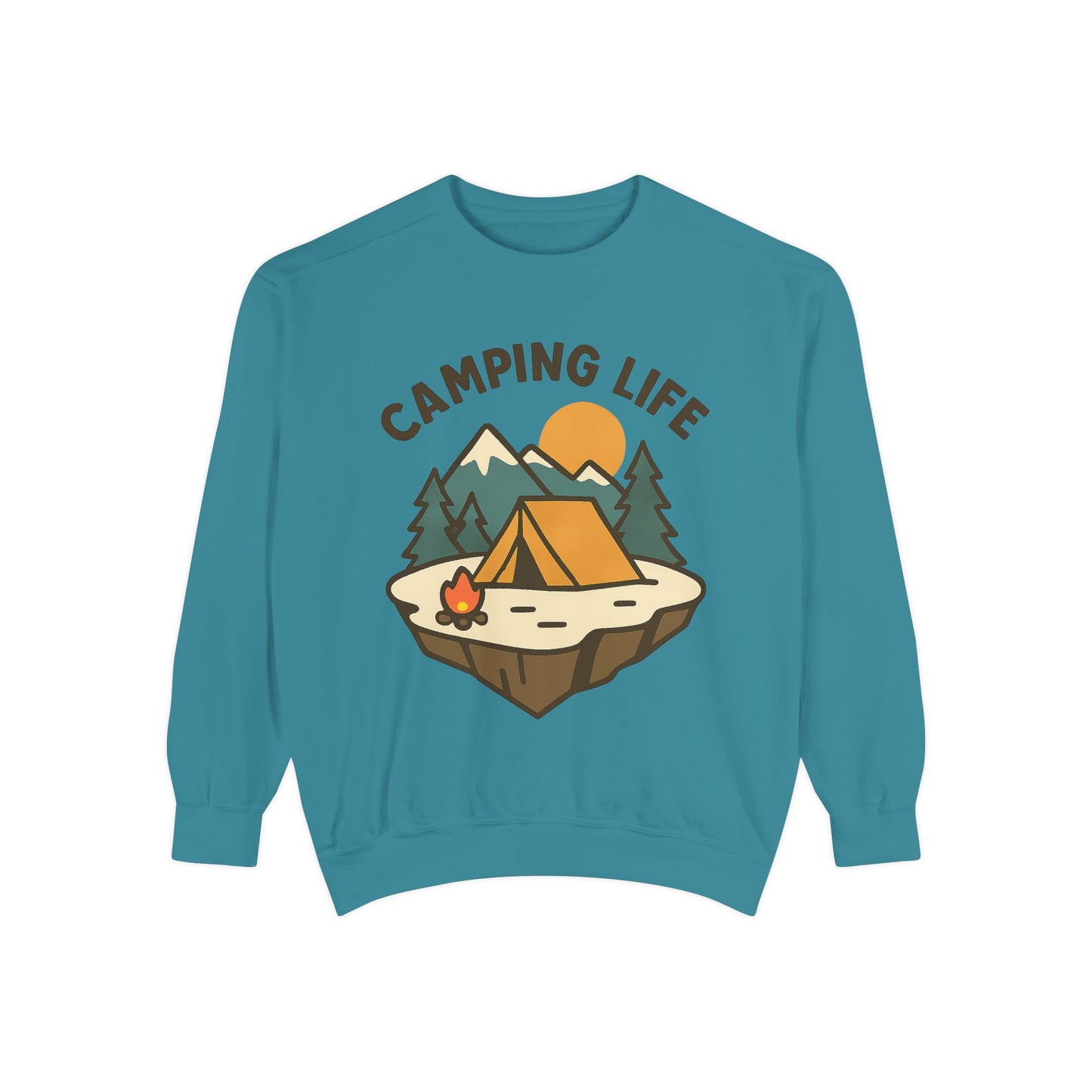 Camping Life Unisex Sweatshirt, Cozy Outdoor Apparel, Gift for Campers, Fall Fashion, Adventure Clothing, Nature Lover's Sweatshirt