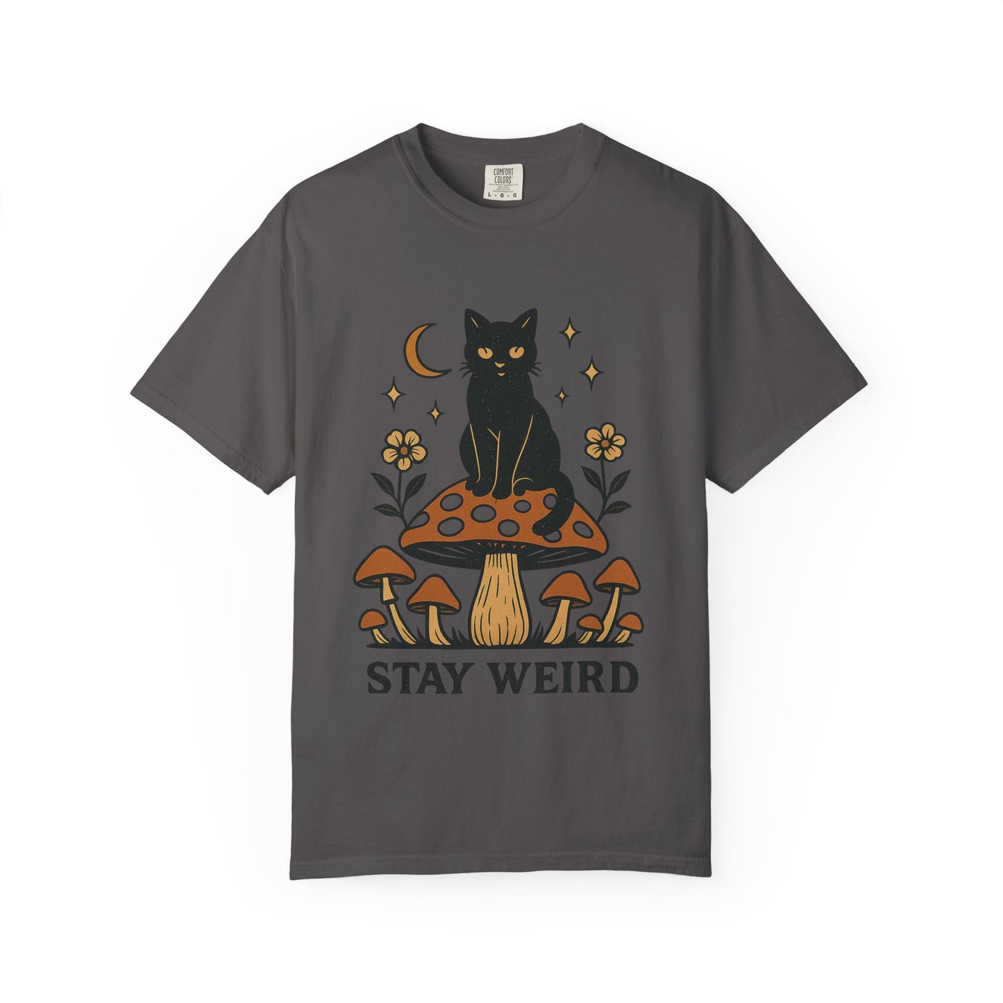 Stay Weird Cat T-Shirt | Unisex Vintage Graphic Tee | Boho Aesthetic Apparel | Unique Cat Lover Gift