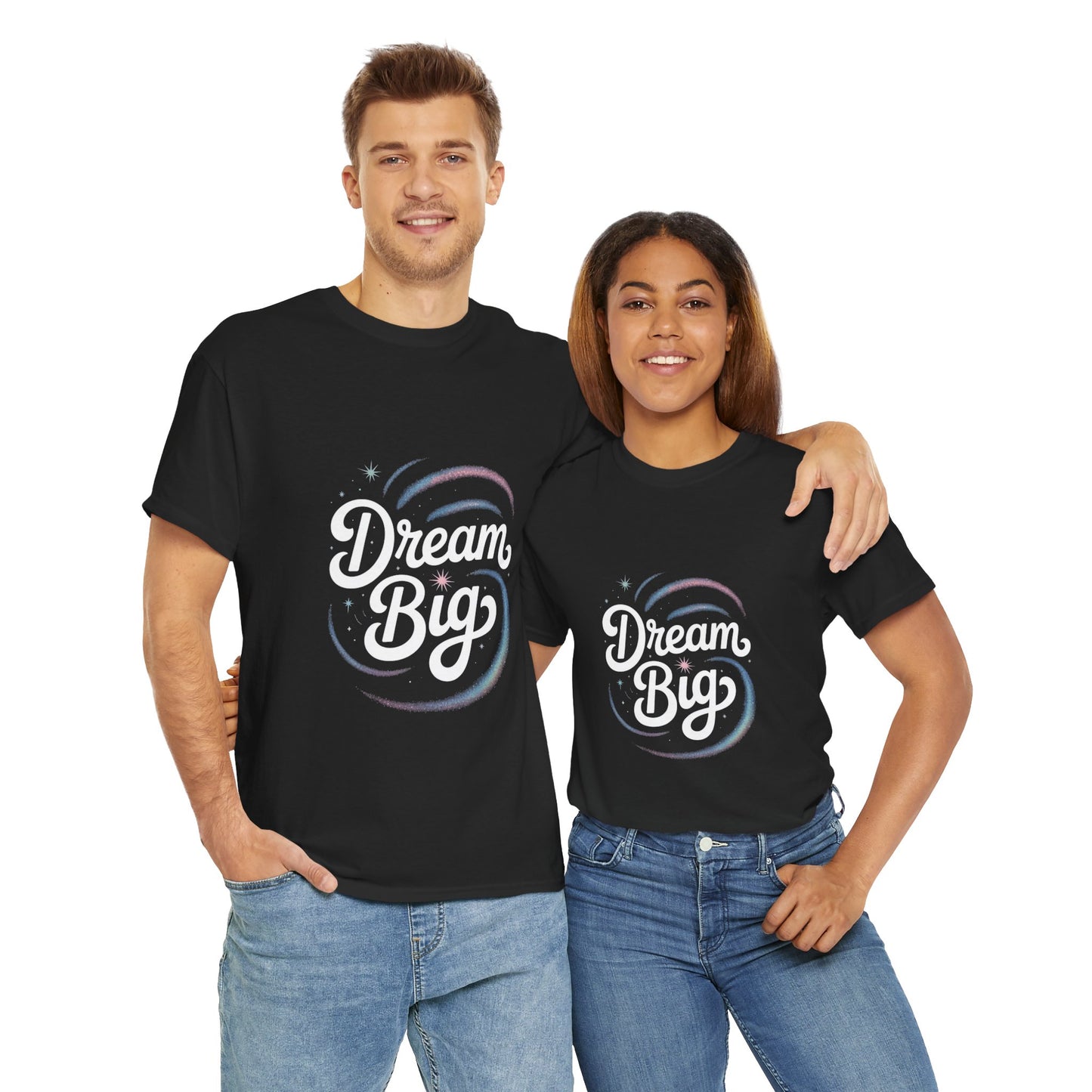 Dream Big Unisex Cotton Tee - Inspirational Shirt for Dreamers, Motivational Gift, Everyday Wear, Self-Confidence Reminder, Casual Style