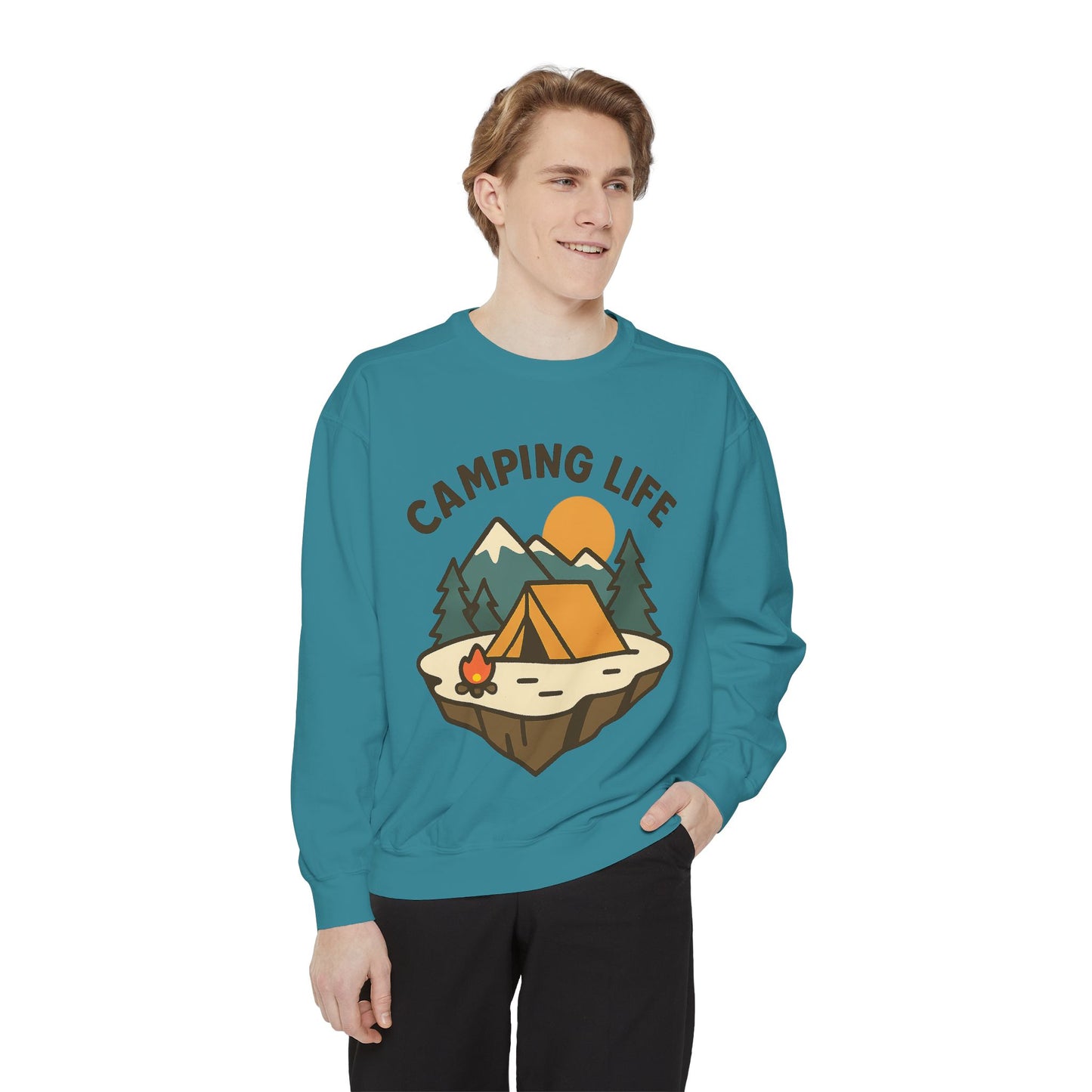 Camping Life Unisex Sweatshirt, Cozy Outdoor Apparel, Gift for Campers, Fall Fashion, Adventure Clothing, Nature Lover's Sweatshirt