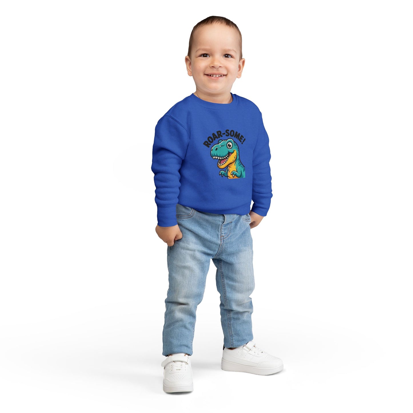 Roar-Some Toddler Dinosaur Sweatshirt | Cute Kids Dino Pullover | Fun Birthday, Playtime & Holiday Gift Apparel