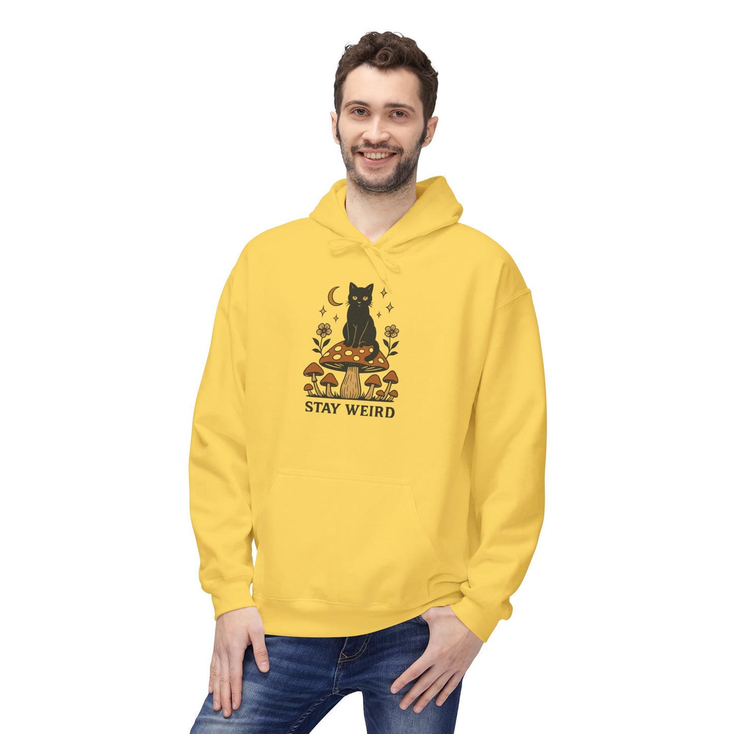 Stay Weird Fleece Hoodie | Unisex Midweight Pullover | Cozy Casual Sweatshirt & Fun Gift for Friends