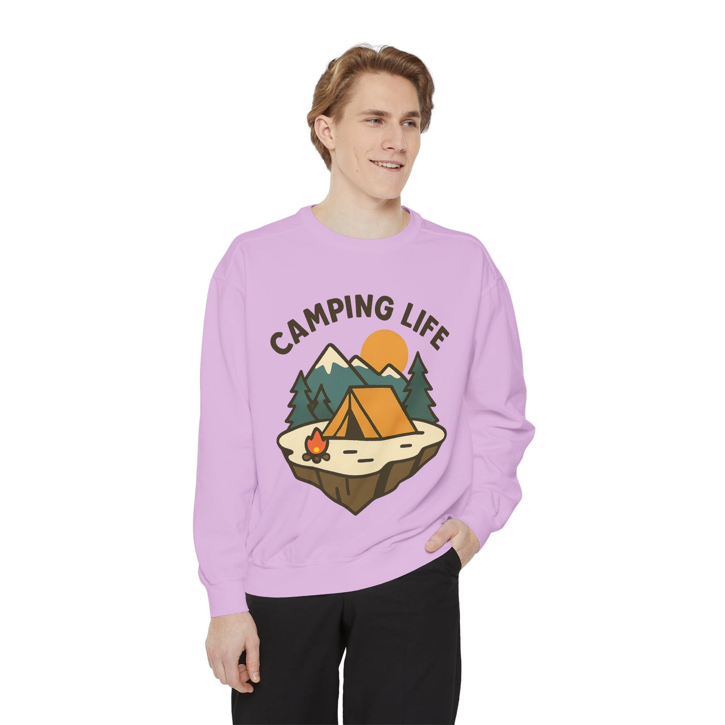 Camping Life Unisex Sweatshirt, Cozy Outdoor Apparel, Gift for Campers, Fall Fashion, Adventure Clothing, Nature Lover's Sweatshirt